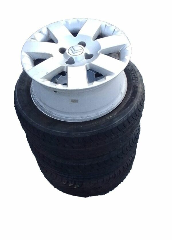 📞 4 CERCHI IN LEGA RUOTE 3 PNEUMATICI ORIGINALI CITROEN 185/55 R15 4 FORI - immagine 6