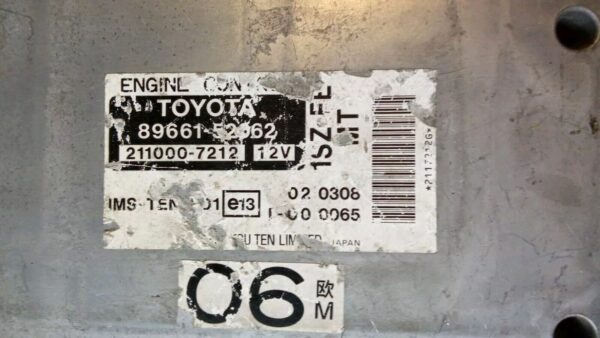 89661-52062 211000-7212 CENTRALINA MOTORE TOYOTA YARIS  1.0 BENZINA - immagine 6