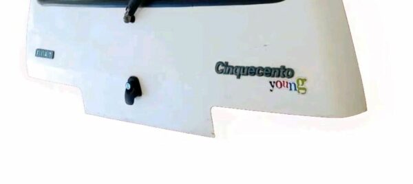 PORTELLONE COFANO BAGAGLIAIO POSTERIORE FIAT CINQUECENTO 500 YOUNG 1998 BIANCO - immagine 5